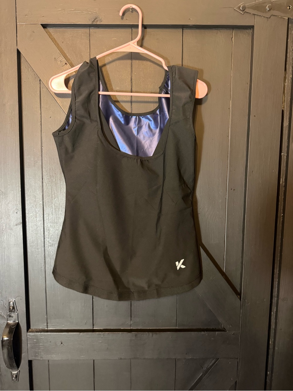 Black Women’s Athletic Tank with Blue Inner Lining